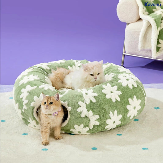 Kavonu™ - 2 in 1 Cat Tunnel Bed