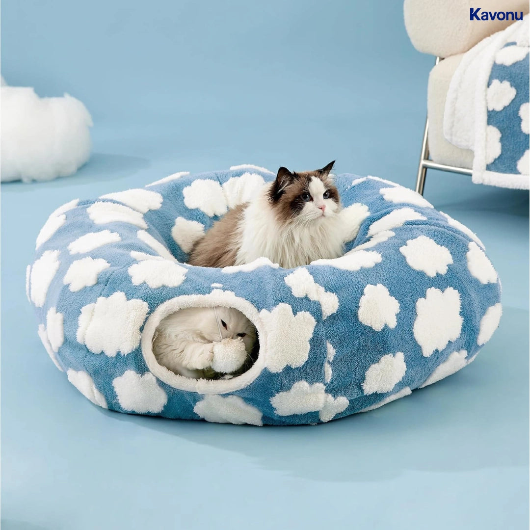 Kavonu™ - 2 in 1 Cat Tunnel Bed