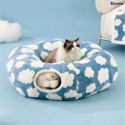 Kavonu™ - 2 in 1 Cat Tunnel Bed