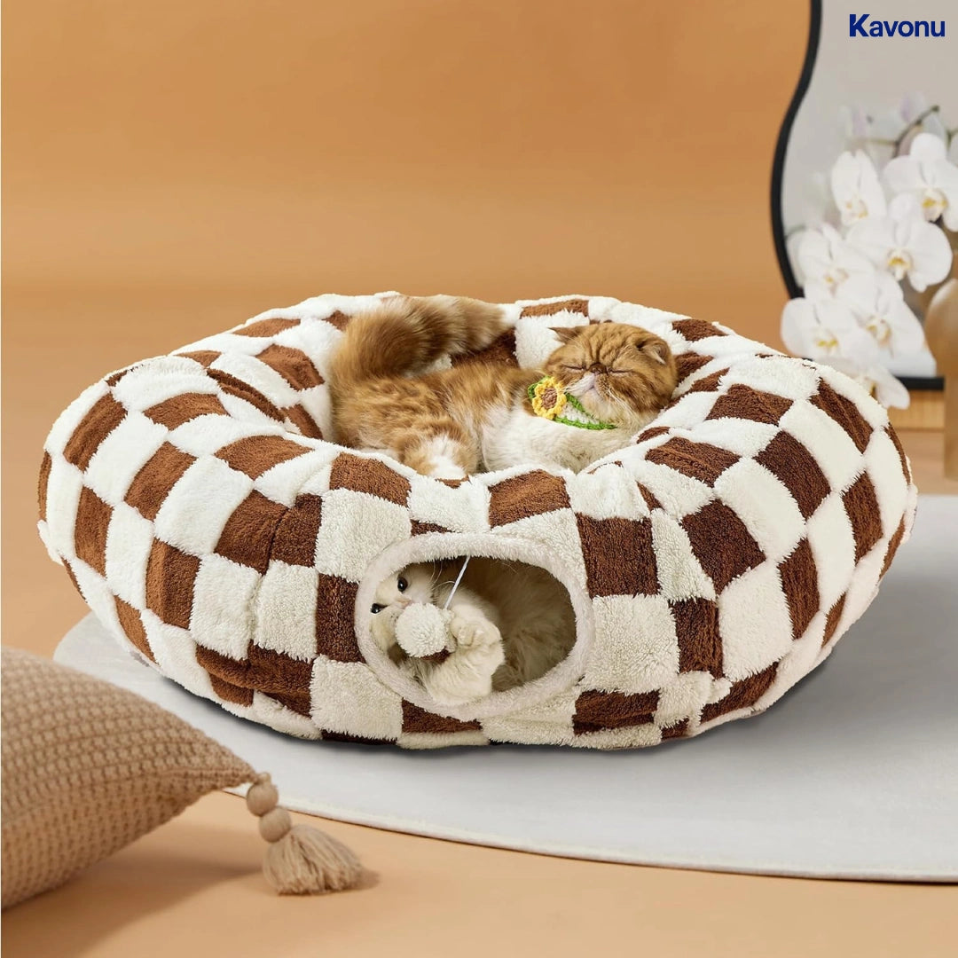Kavonu™ - 2 in 1 Cat Tunnel Bed