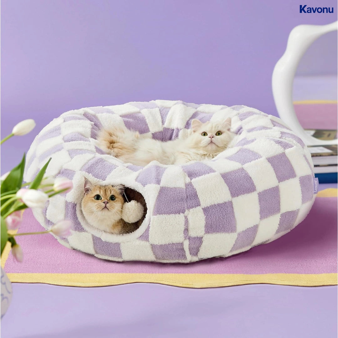 Kavonu™ - 2 in 1 Cat Tunnel Bed